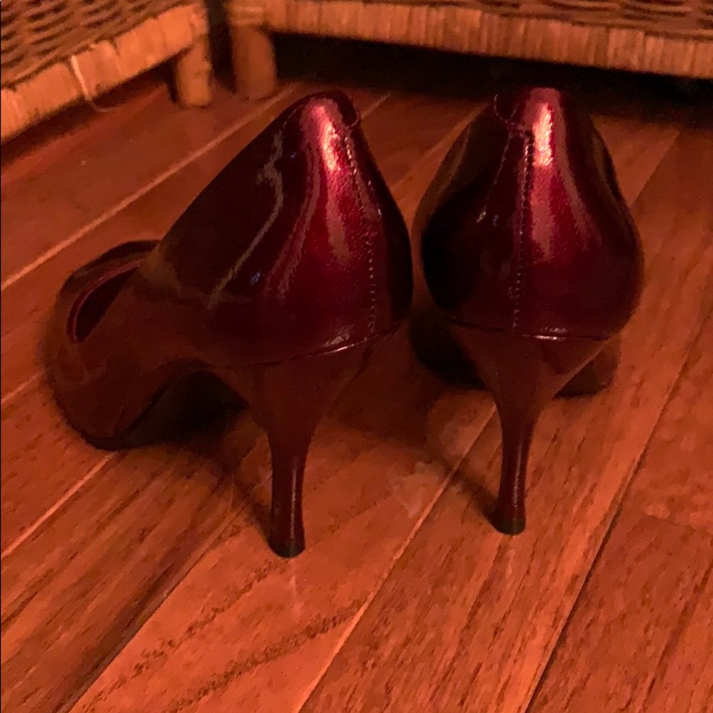 BCBGeneration Red Peep Toe Heels,  Size 8 - Picture 3 of 4